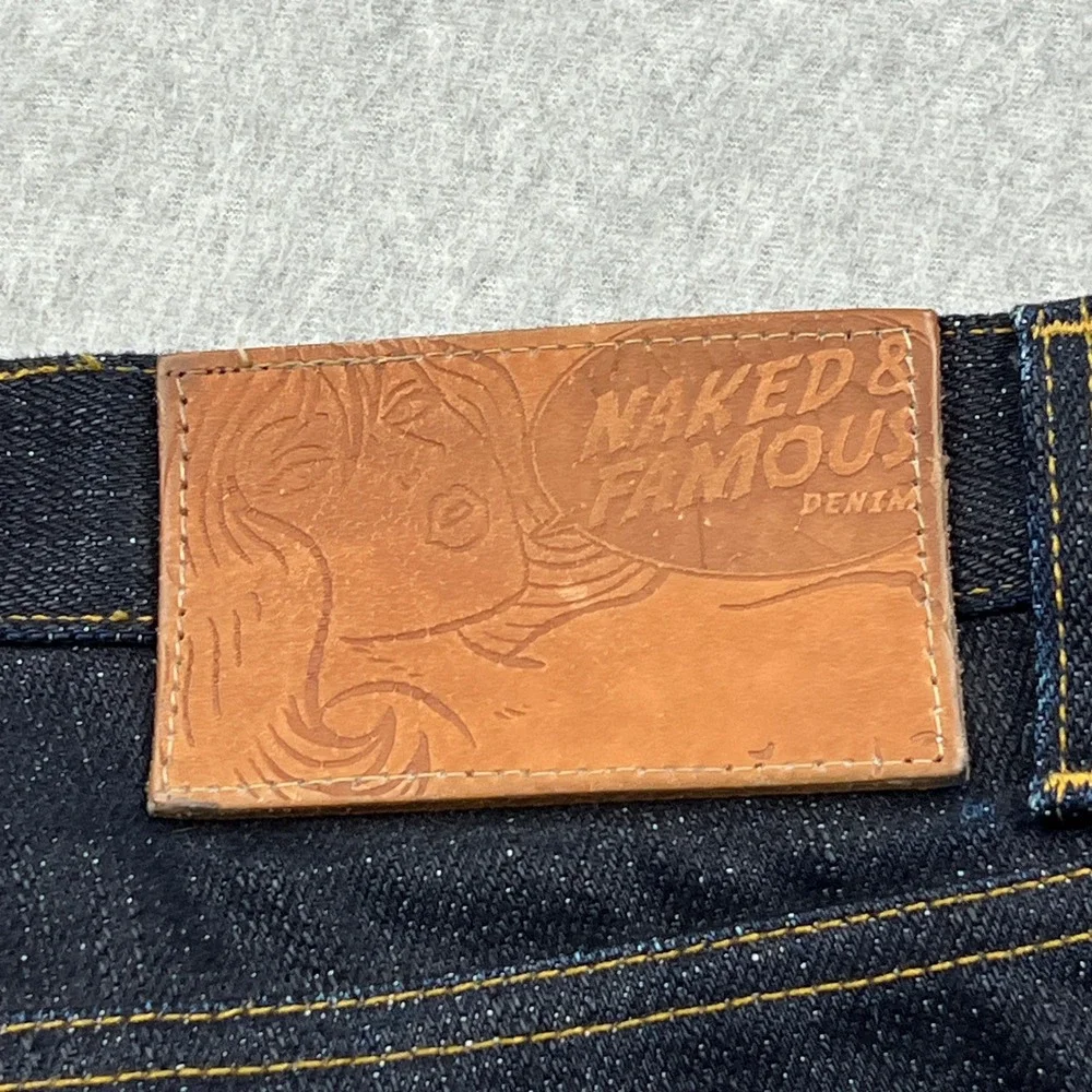 Naked & Famous Jeans Mens 33 Elephant 11 Grandrelle Easy Guy Japan Selvedge Raw